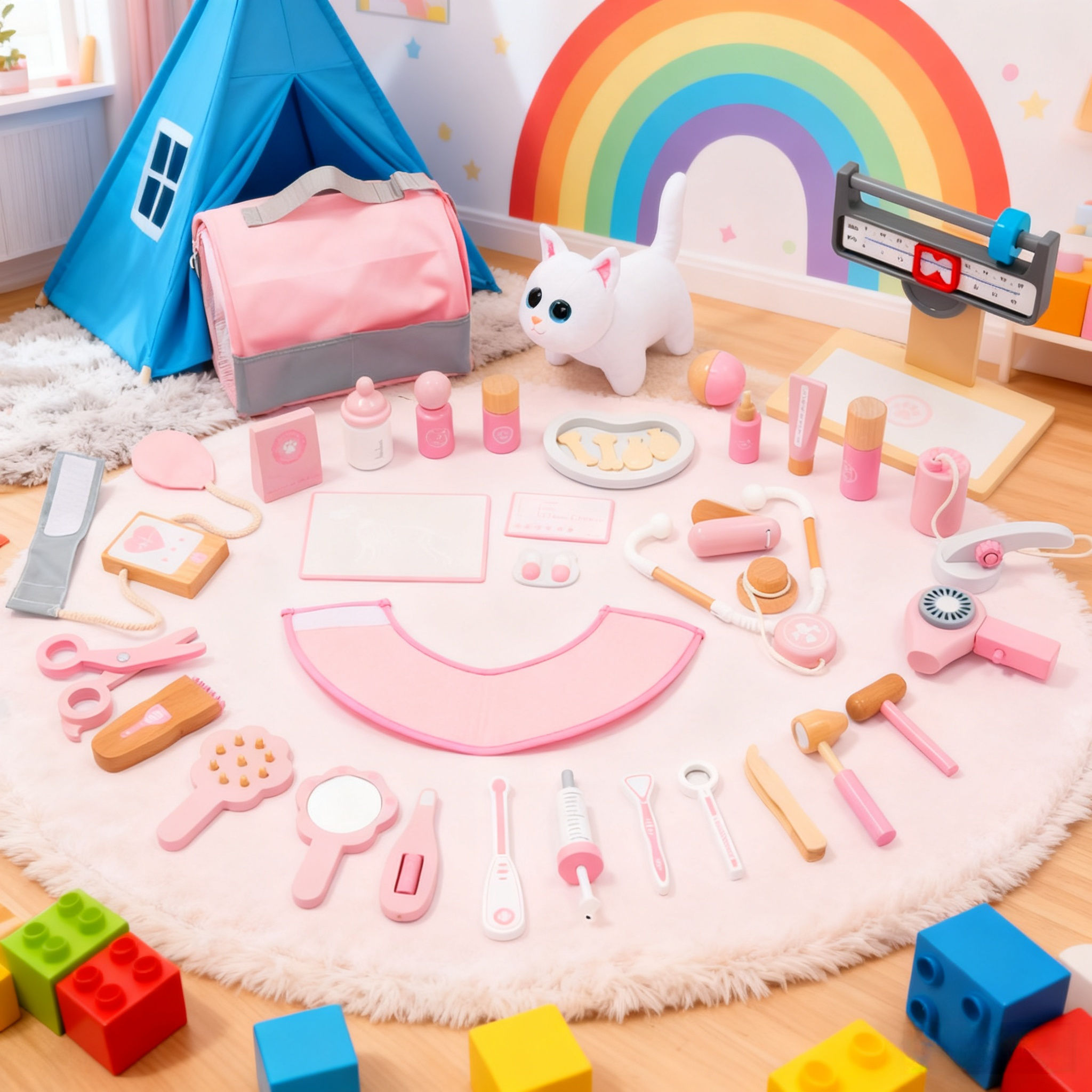 Kids Doctor Education - Set Mainan Dokter Hewan untuk Anak-Anak: