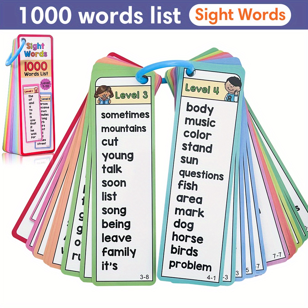 Kids Education Words - Kartu Flash 1000 Kata Penglihatan untuk