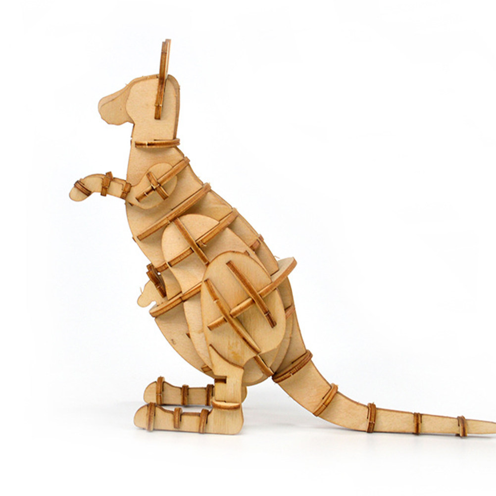 Kangaroo Kids Education - Puzzle Kayu Kanguru 3D Buatan Tangan