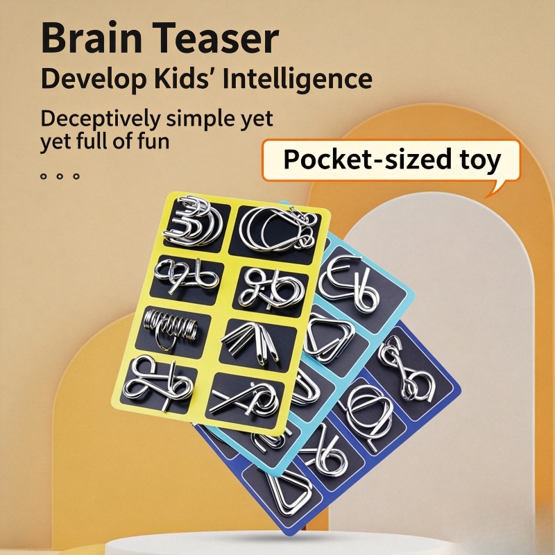 8 Buah Set Puzzle Logam Klasik - Game Educational For Kids Free ulasan dan harga
