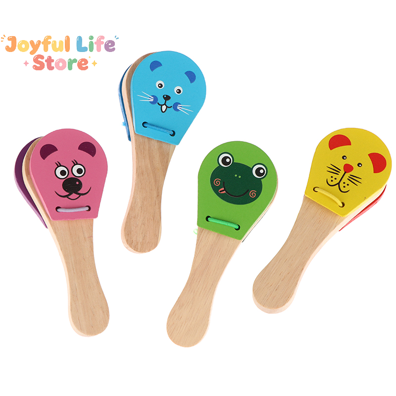 Kastanet Kayu Kartun Anak-anak - Kids Education Bell ulasan dan harga
